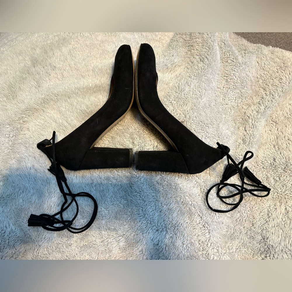Sezane Black Suede Heels - Picture 5 of 11
